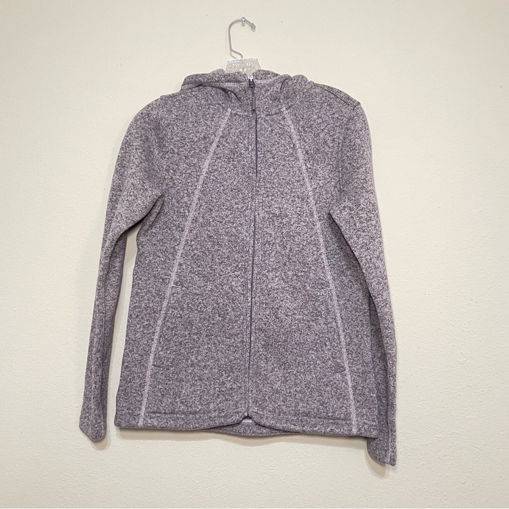 The NORTH FACE Hoodie Jacket Womens Mauve Fleece Zip Full Zip Pockets Size Small